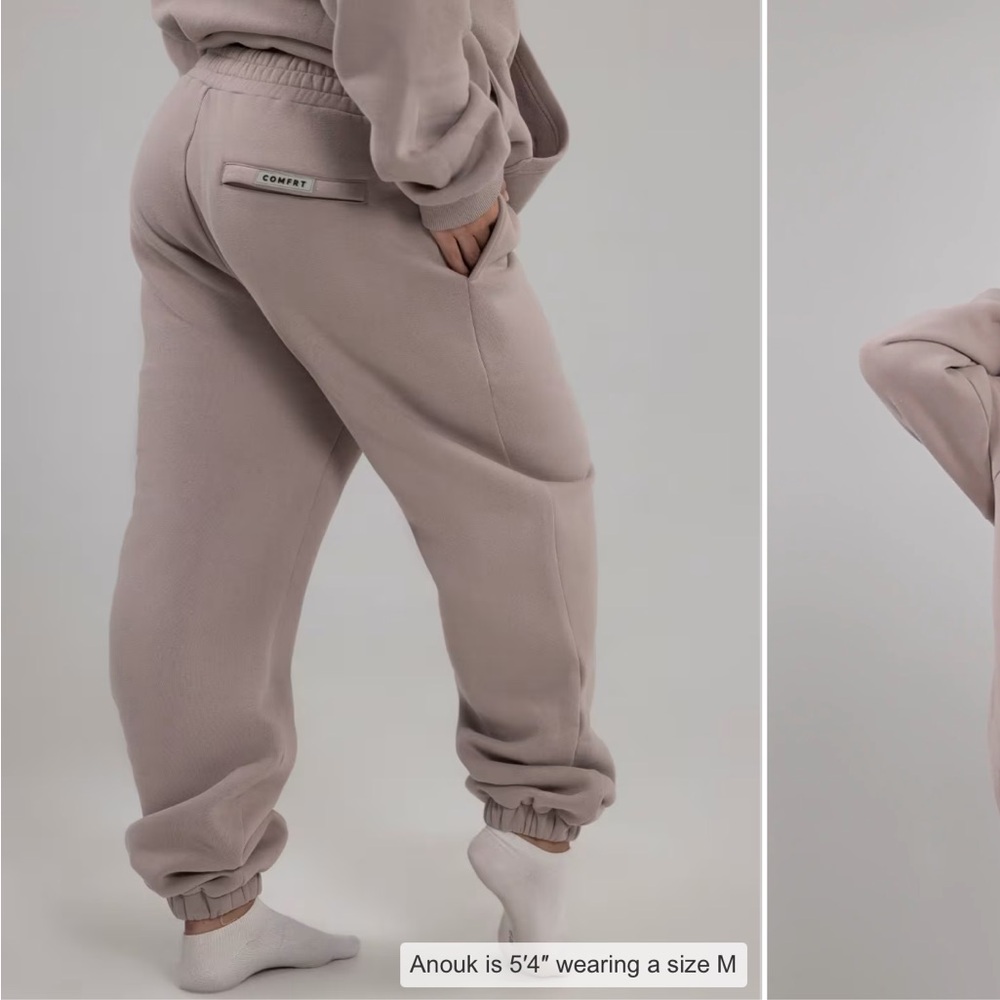 Comfrt unisex size medium. Travel essential sweatpant in Bark - Picture 2 of 2